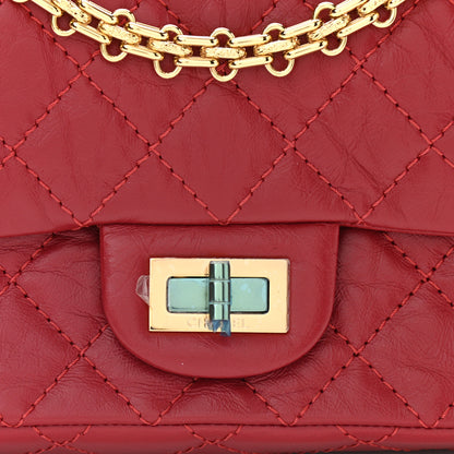 Chanel Aged Calfskin Quilted 2.55 Reissue Mini Flap Red 8 of 11