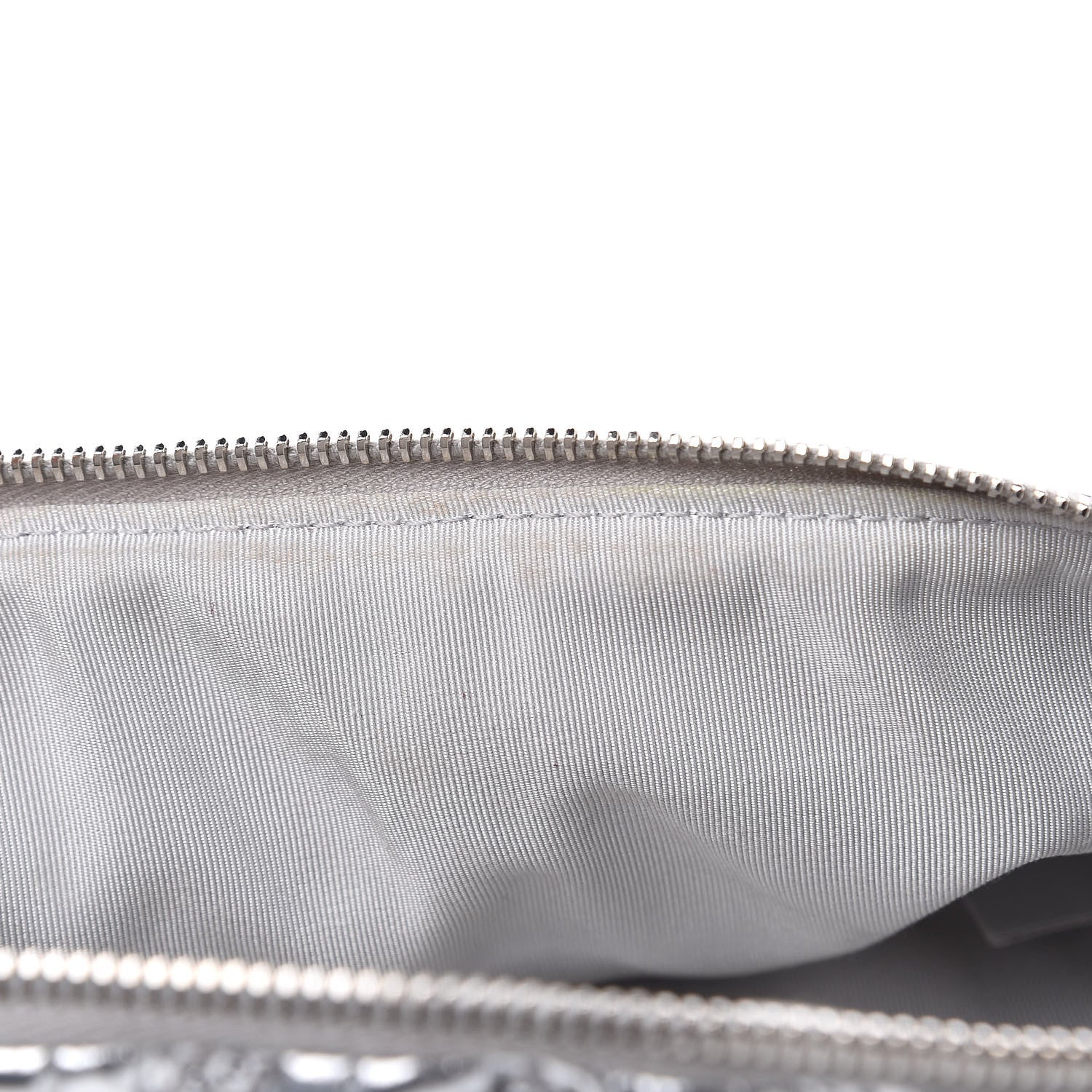 Chanel Metallic Lame Quilted Space Suit Waist Bag Silver 12 of 13