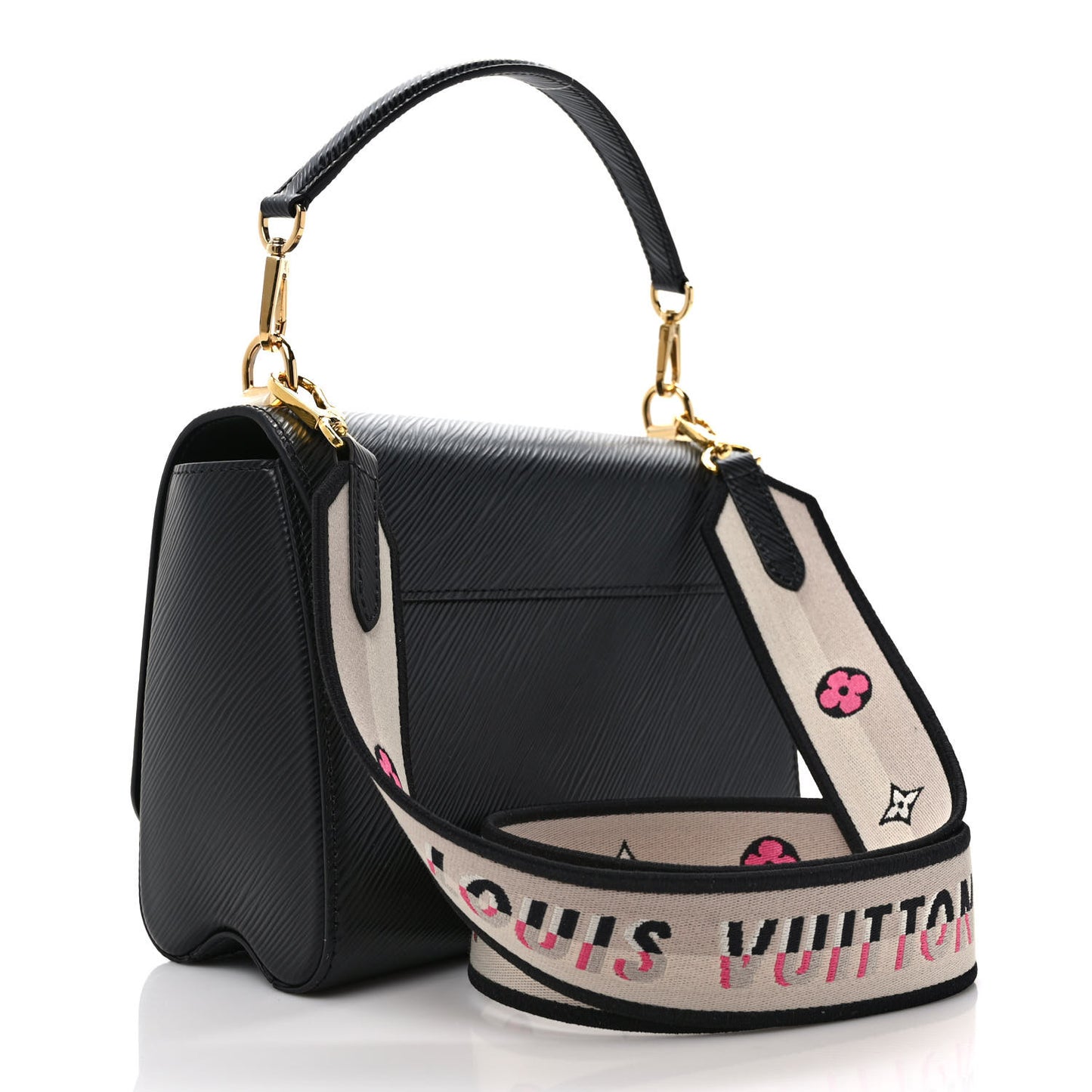 Epi Twist Top Handle Shoulder Bag MM Black