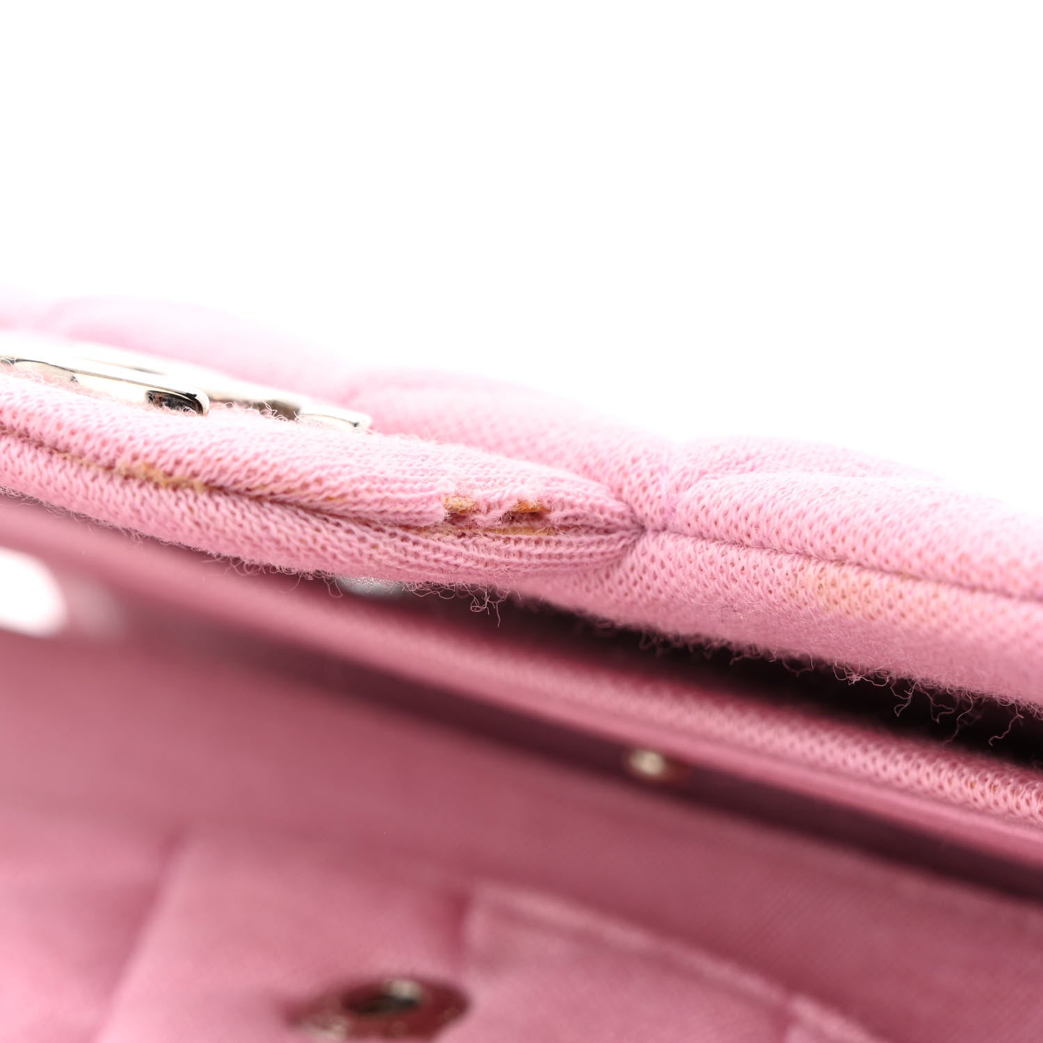 Chanel Jersey Quilted Small Double Flap Pink 10 of 15