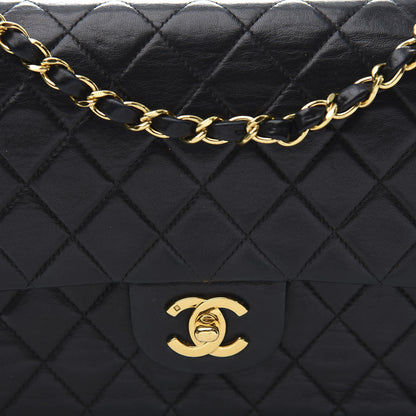 Chanel Lambskin Quilted Medium Double Flap Black 9 of 10