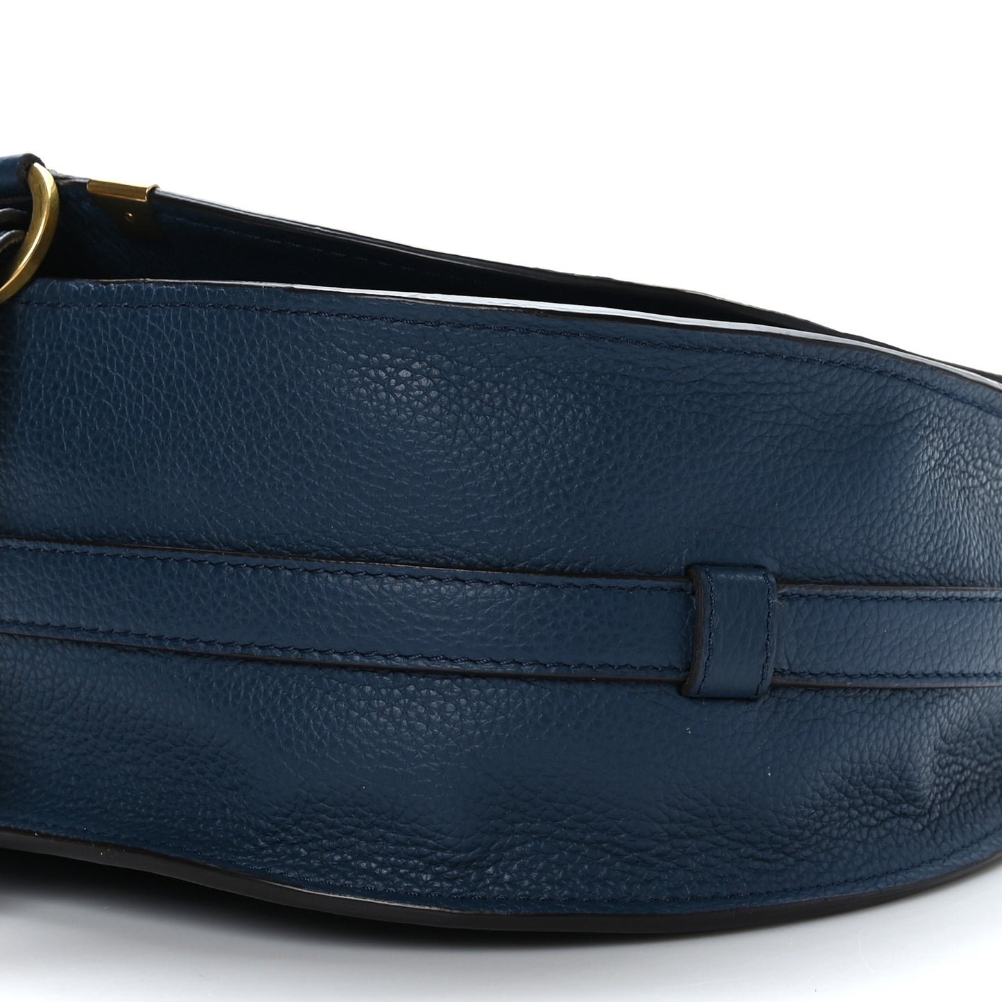 Calfskin Medium Marcie Round Crossbody Bag Navy