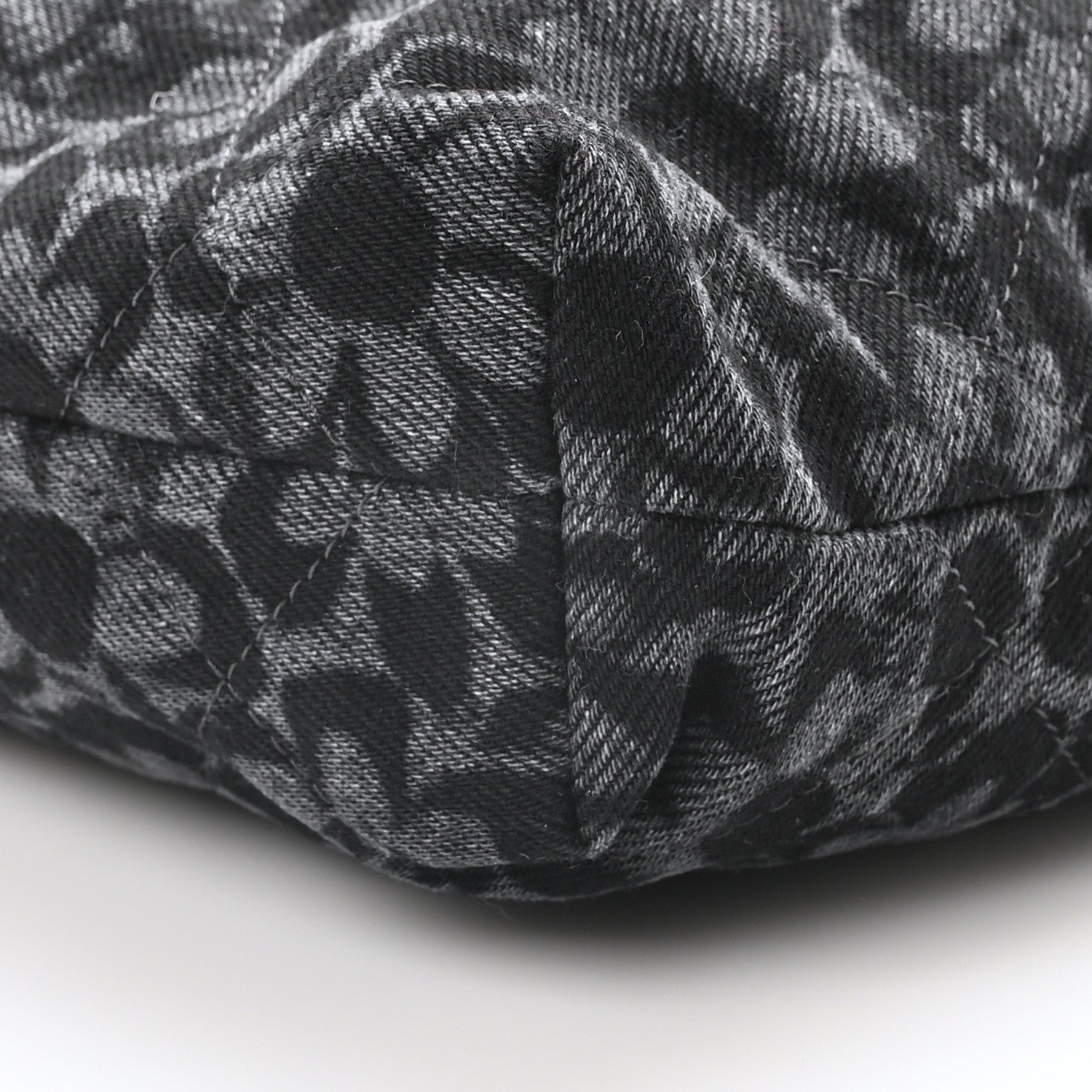 Chanel Denim Quilted Floral Print Mini Chanel 22 Black Grey 10 of 10