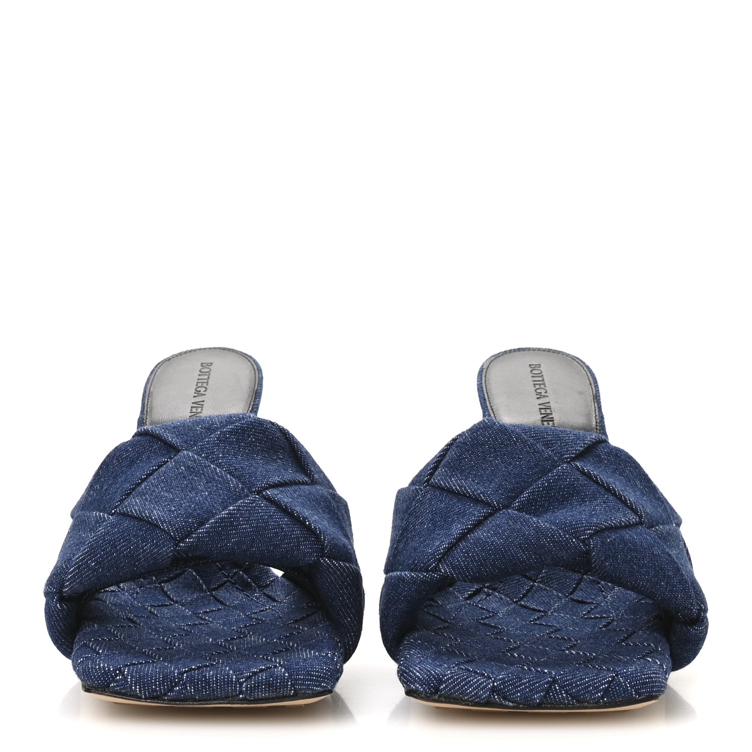 Bottega Veneta Denim Intrecciato Lido Mule 90 Sandals 36.5 Indigo 3 of 8