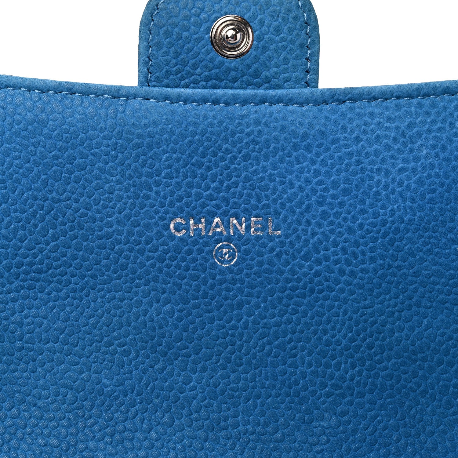 Chanel Iridescent Caviar Quilted Travel Wallet Blue 7 of 21