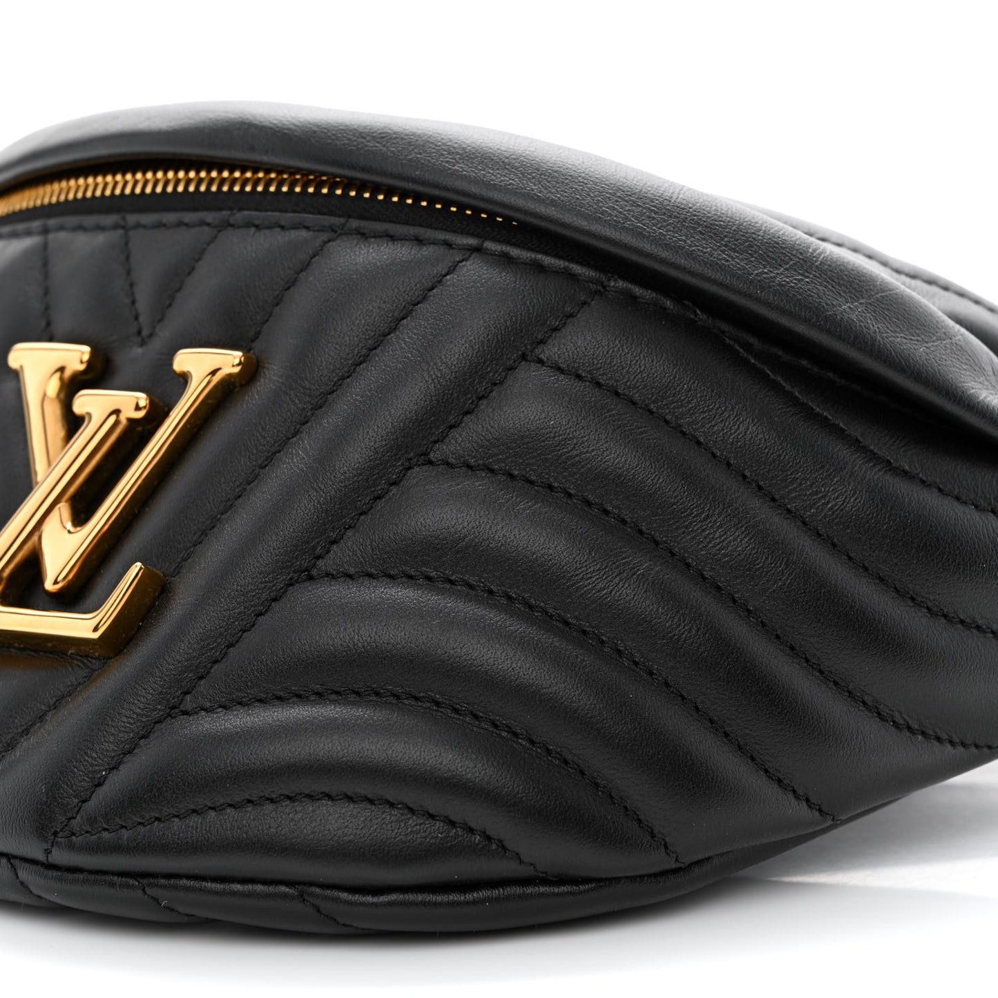 Calfskin Quilted New Wave Bumbag Black