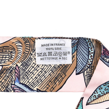 Hermes Silk Tree Of Song Twilly Rose Pale Turquoise 3 of 3