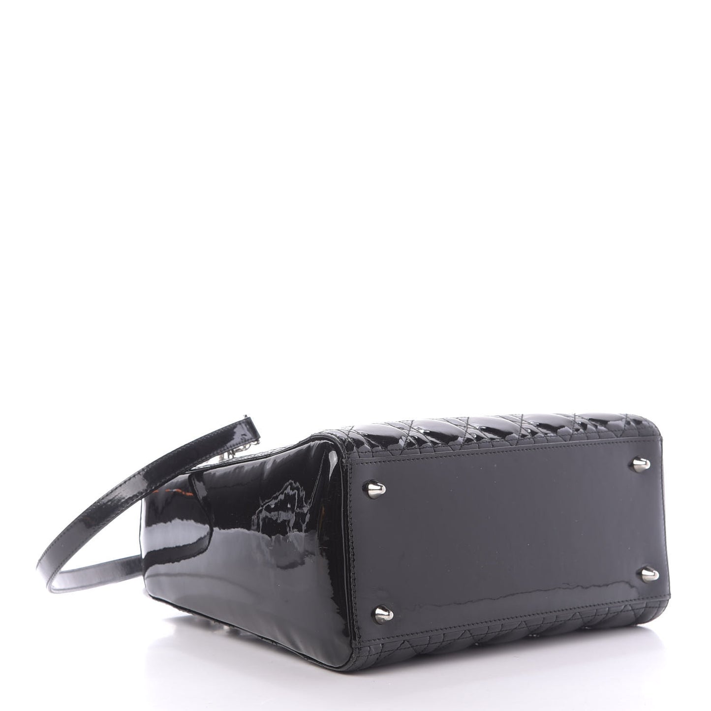 Patent Cannage Medium Lady Dior Black