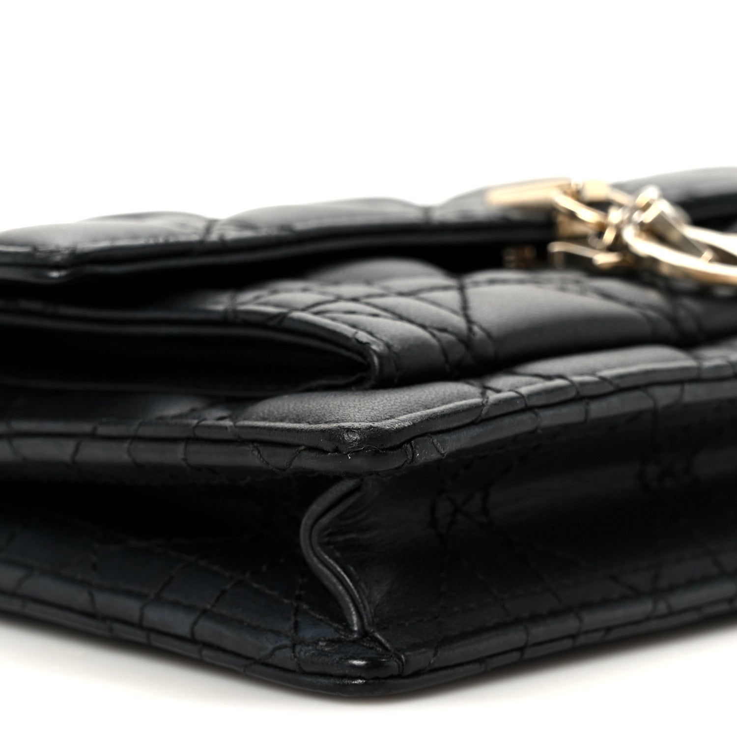Christian Dior Lambskin Cannage Chain My Dior Daily Chain Pouch Black 9 of 11