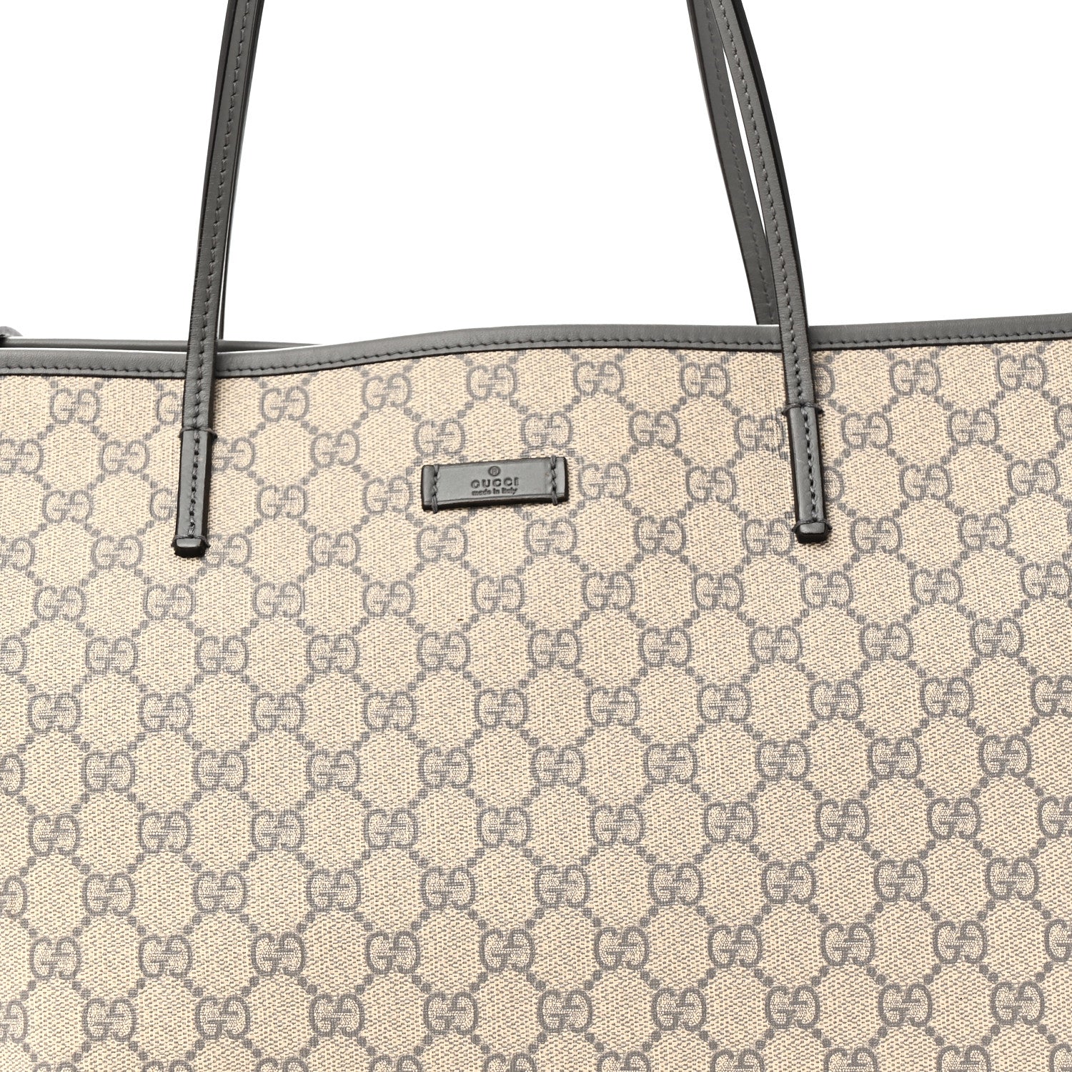 Gucci GG Supreme Monogram Medium Zippered Tote Grey 8 of 10