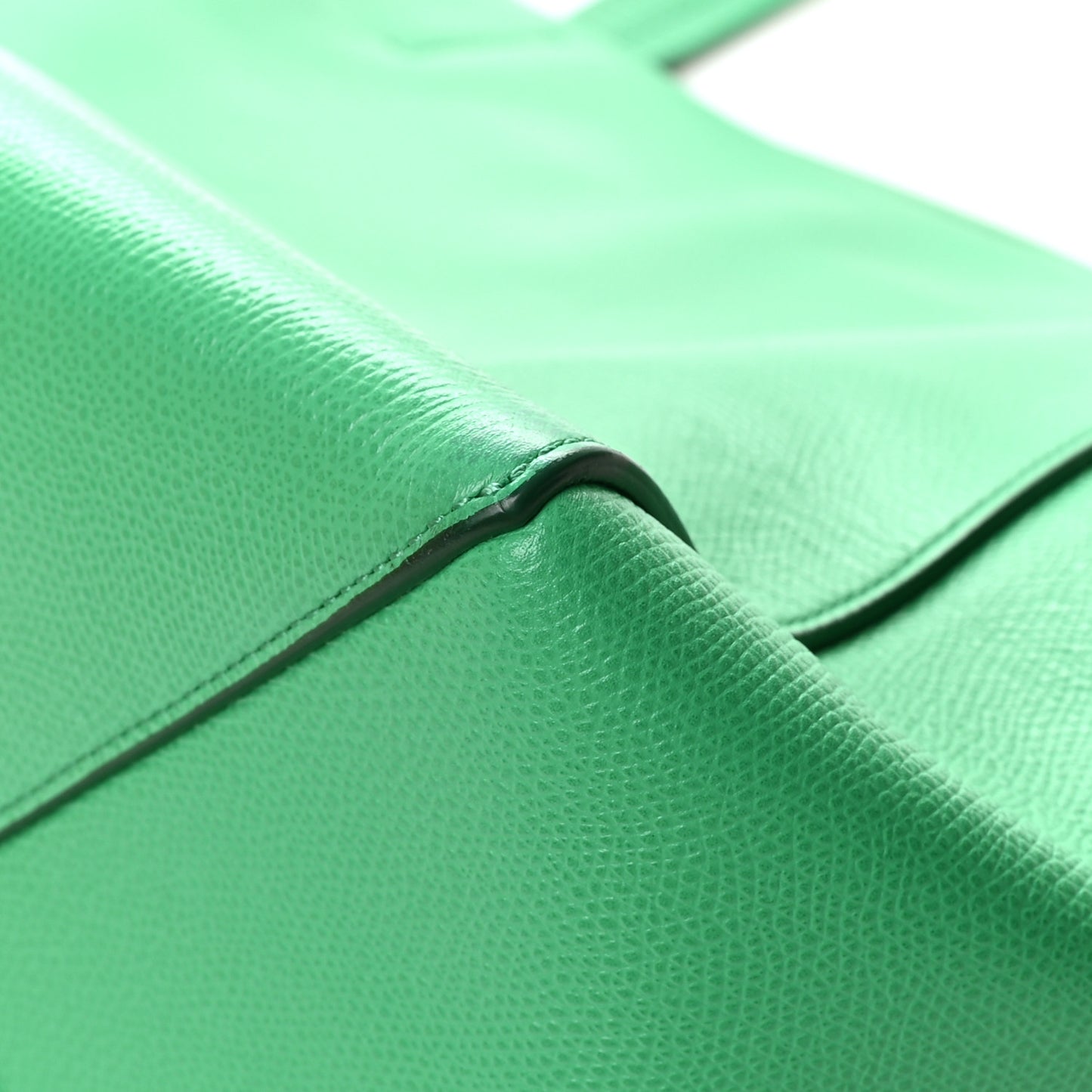 Grained Calfskin Small Horizontal Cabas Phantom Mint