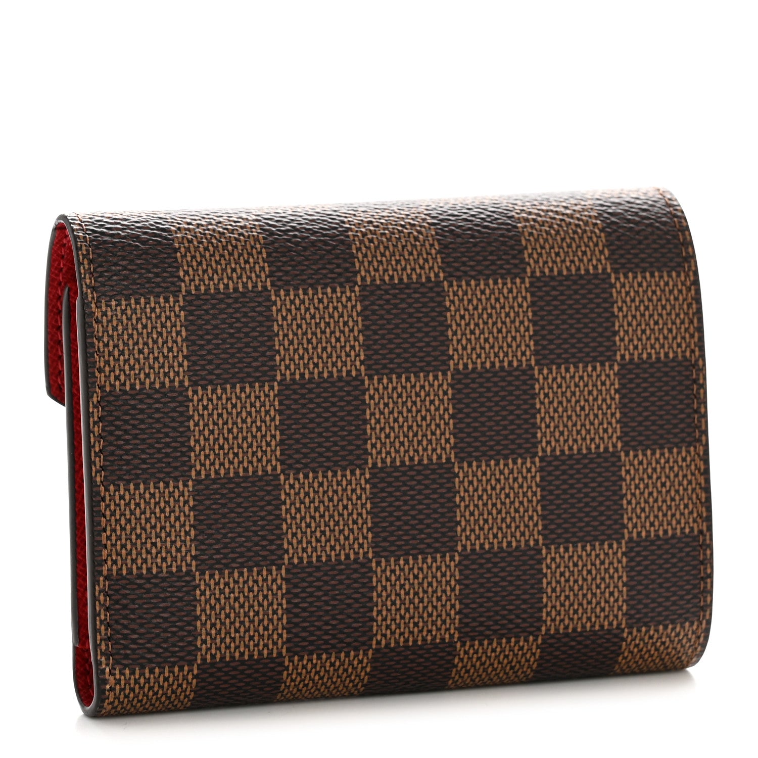 Louis Vuitton Damier Ebene Victorine Wallet Red 3 of 6