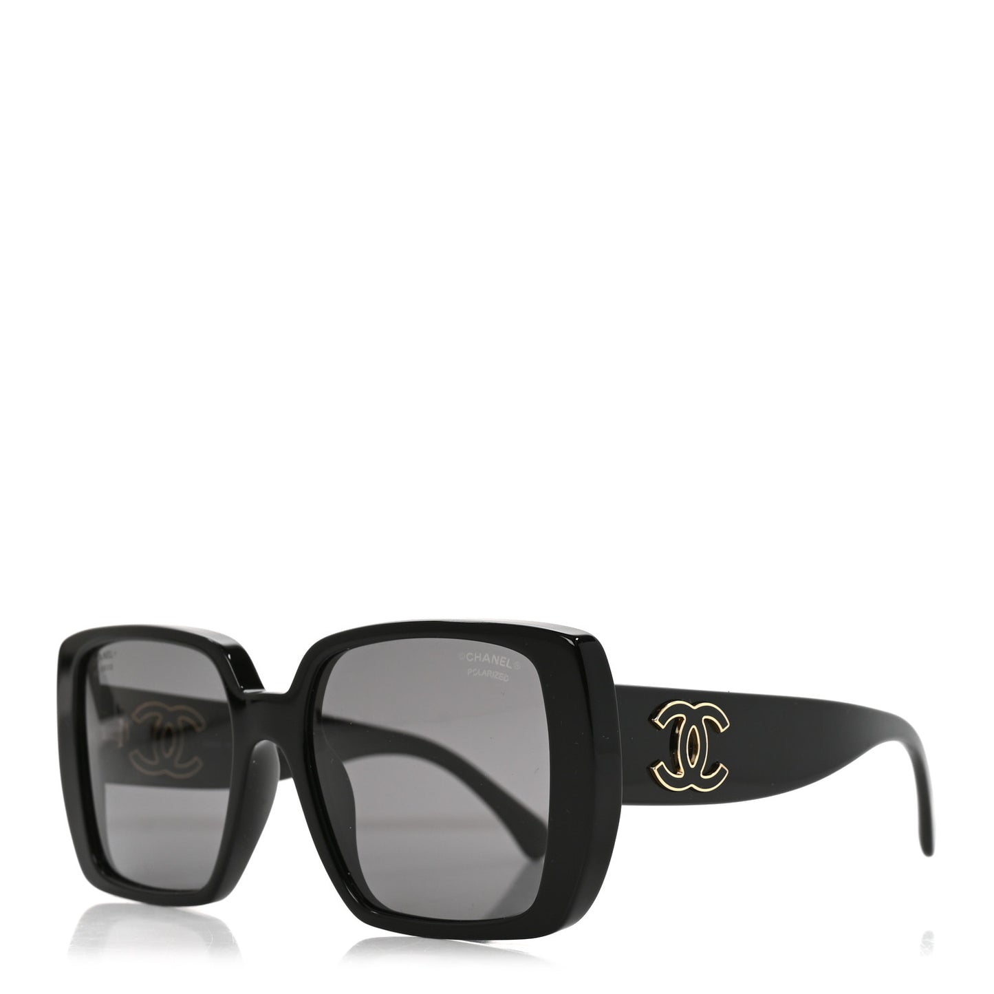 Acetate CC Square Sunglasses 5541-A Black