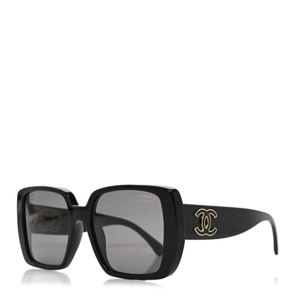 Chanel Acetate CC Square Sunglasses 5541-A Black 1 of 7