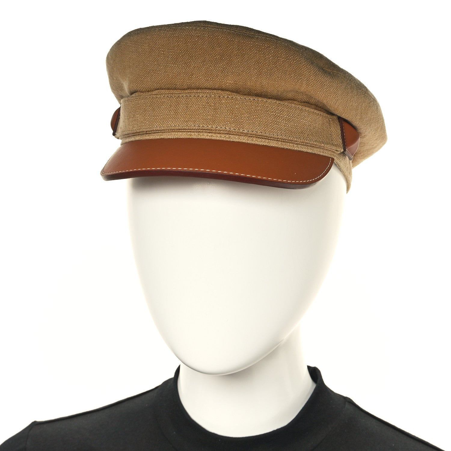 Hermes Linen Swift Vauban Medor Cap 58 Beige Safari Gold 2 of 8