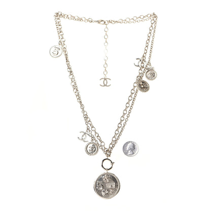 Chanel CC Coco Camellia Coin Necklace Gold 2 of 10