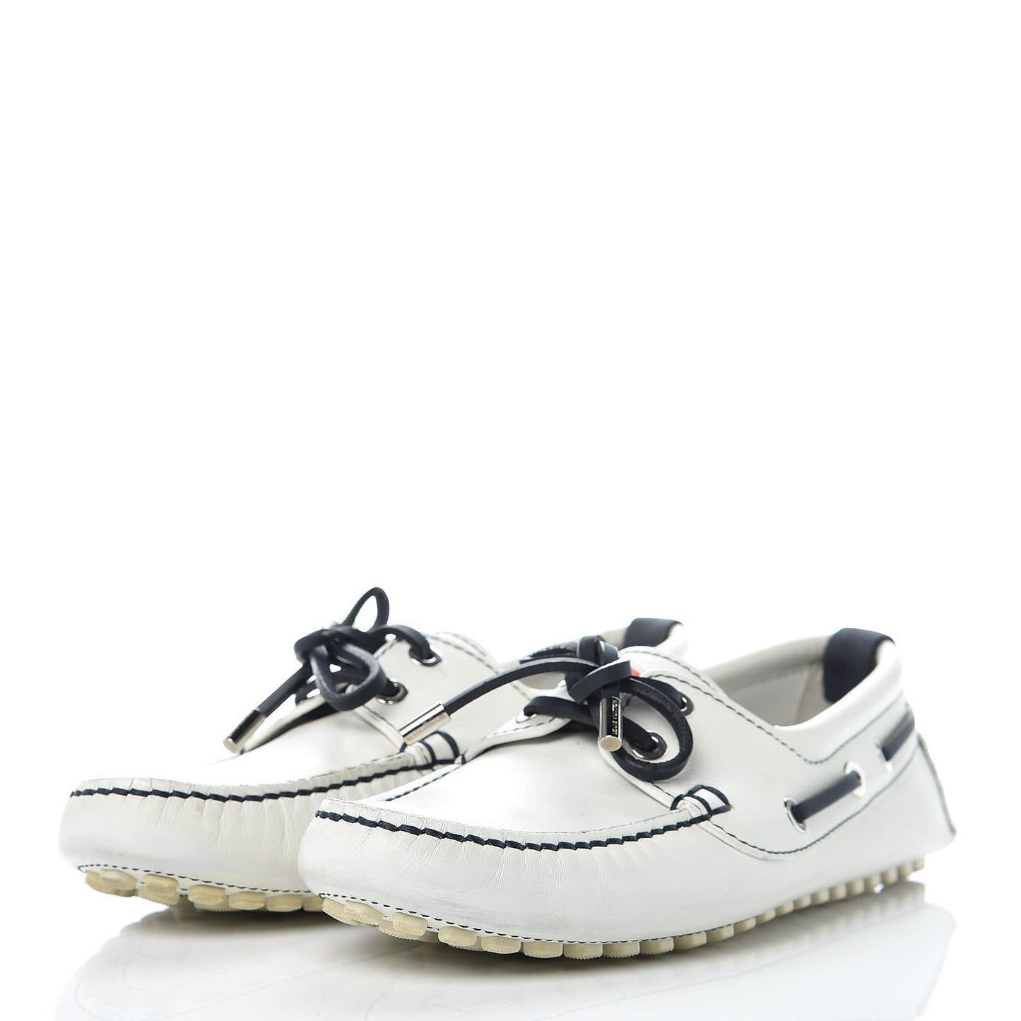 Calfskin Rubber Mens Americas Cup Marine Boat Shoe 7 White