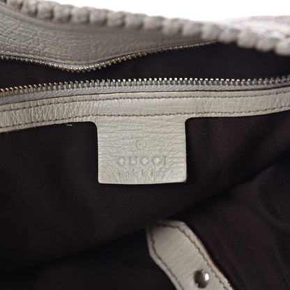 Gucci Monogram Large Horsebit Chain Hobo Off White 6 of 14