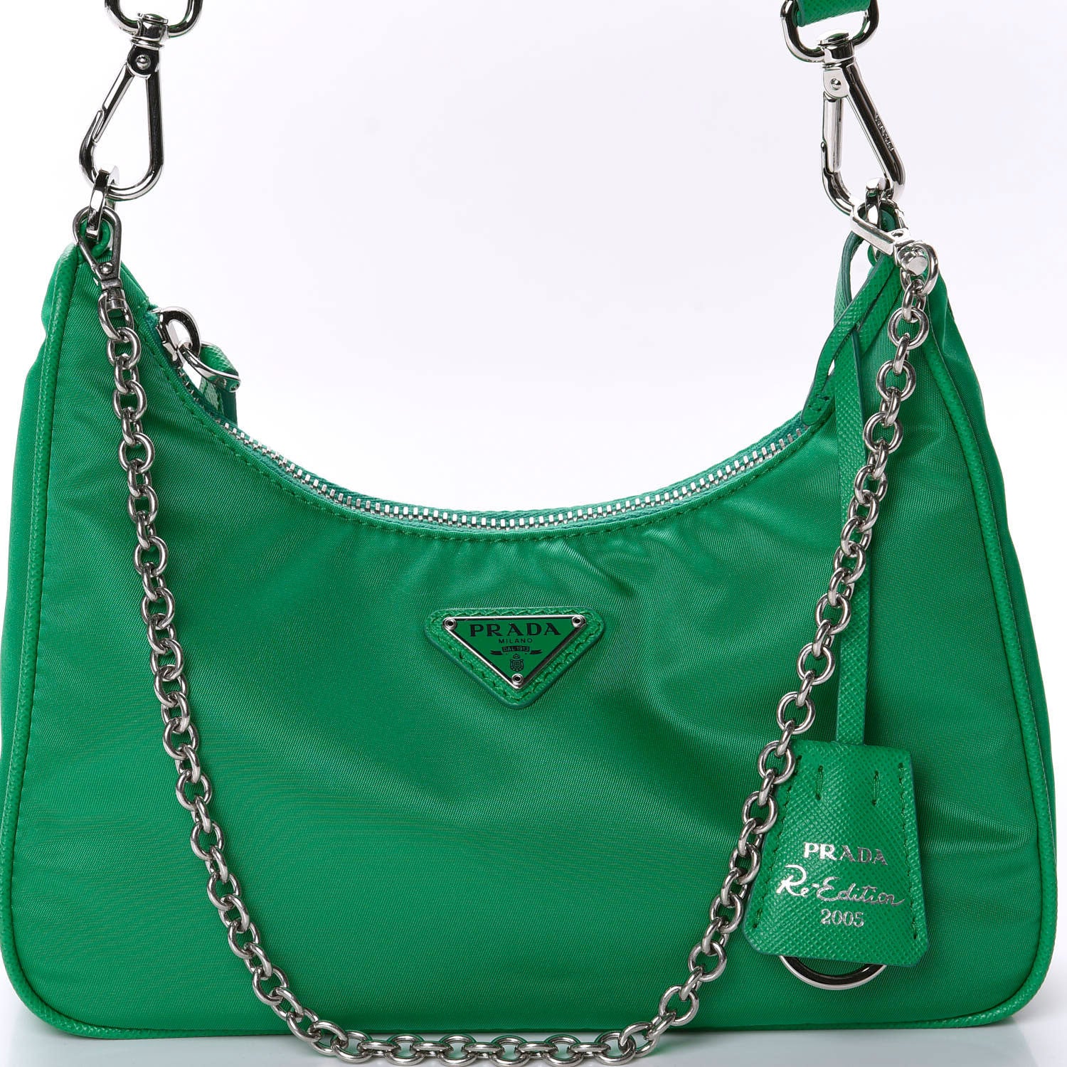 Prada Nylon Re-Edition 2005 Shoulder Bag Menta 12 of 12