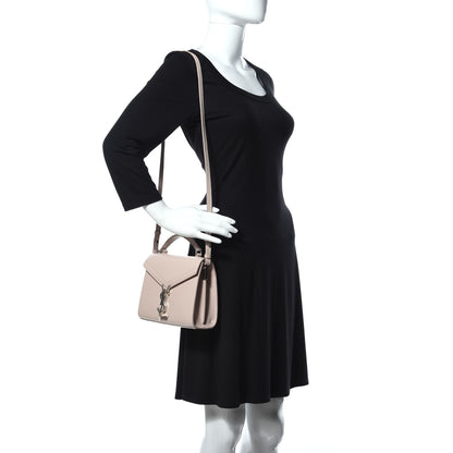 Saint Laurent Grain de Poudre Mini Classic Monogram Cassandra Top Handle Marble Pink 2 of 8