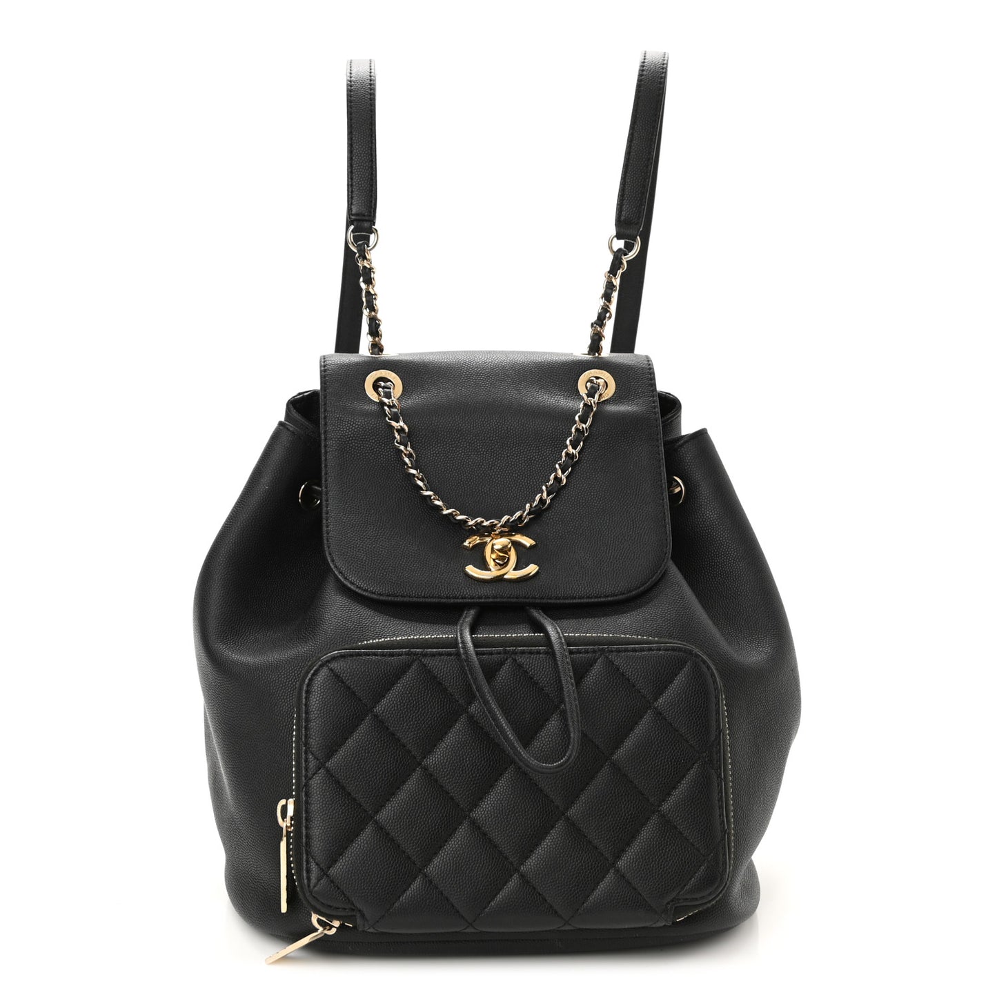 Caviar Quilted Business Affinity Backpack Black