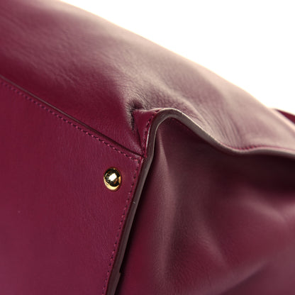 Fendi Vitello Dolce Marmol Large Peekaboo Iconic Satchel Bordeaux Graphite 12 of 13