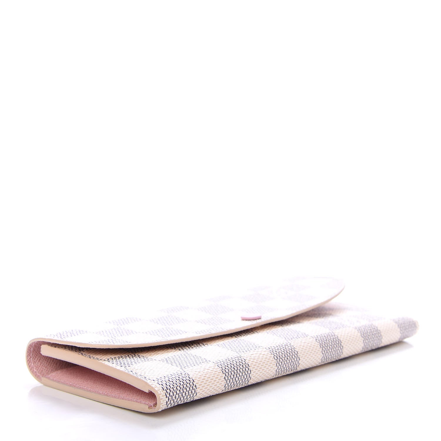 Louis Vuitton Damier Azur Emilie Wallet Rose Ballerine 4 of 7