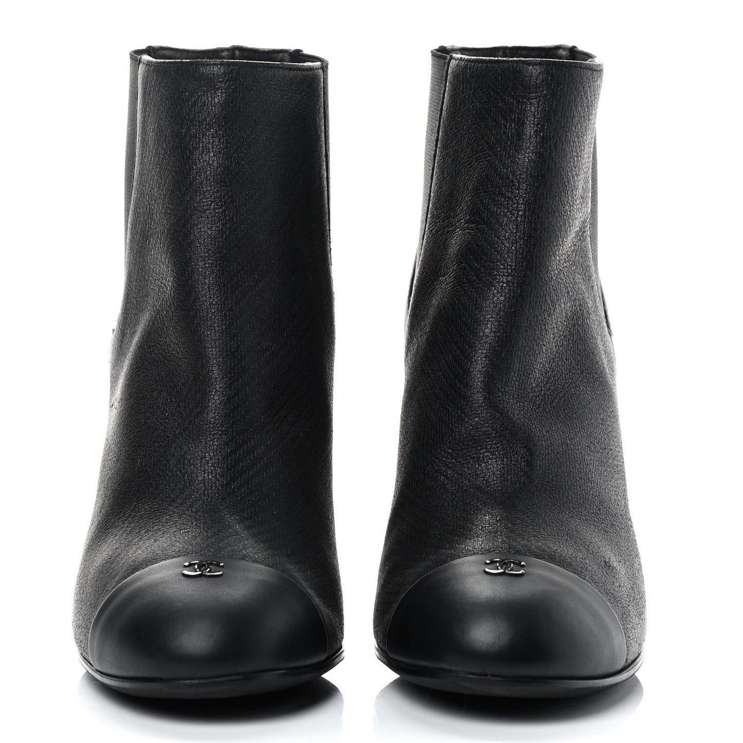 CC Cap Toe Ankle Boots 37 Black