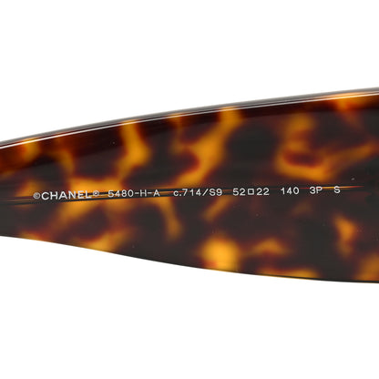 Chanel Acetate Polarized Pearl Rectangle Sunglasses 5480-H-A Tortoise 7 of 7
