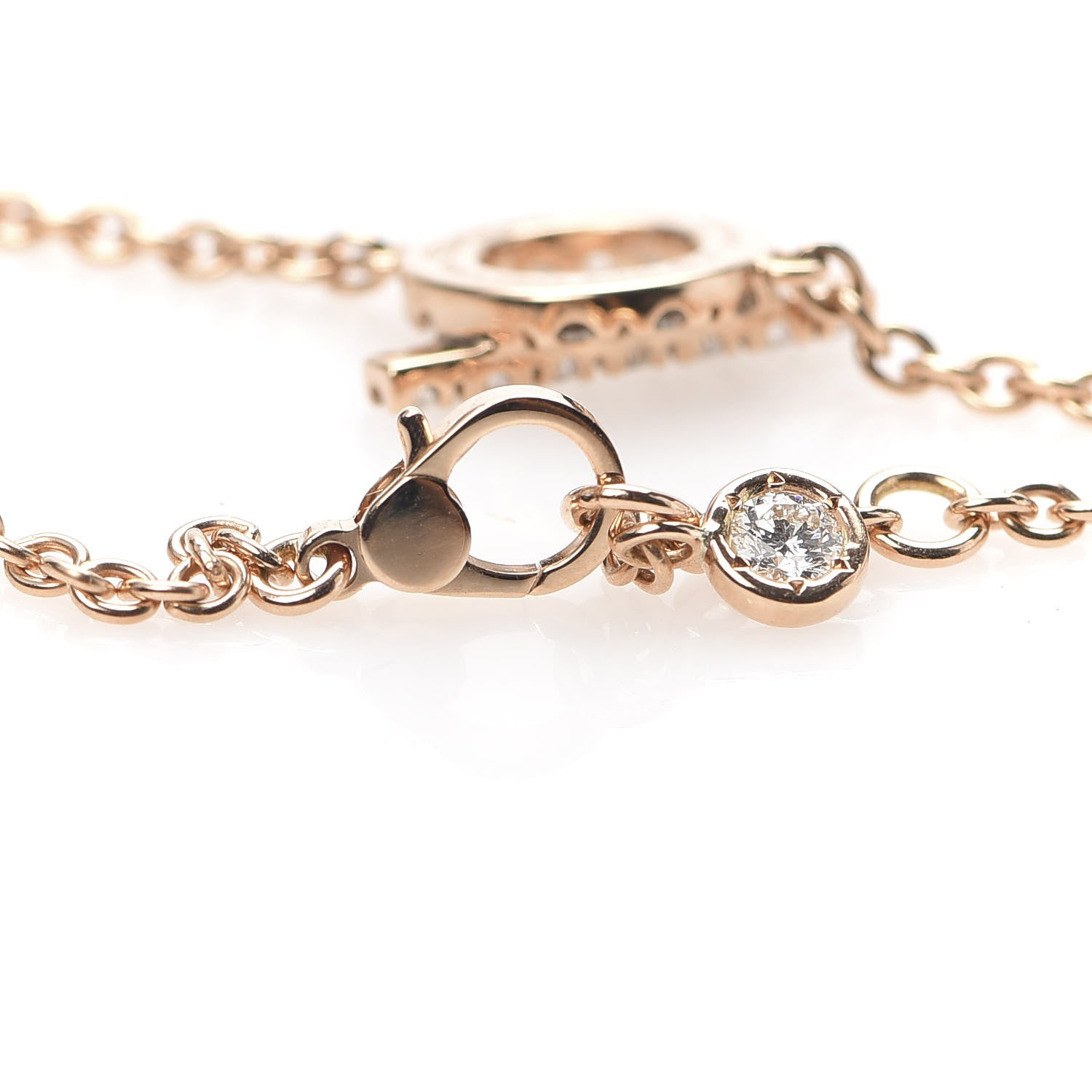 Hermes 18K Rose Gold Diamond Finesse Bracelet ST 5 of 6