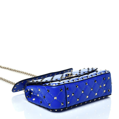 Valentino Garavani Nappa Small Rockstud Spike Shoulder Bag Acid Blue 4 of 9