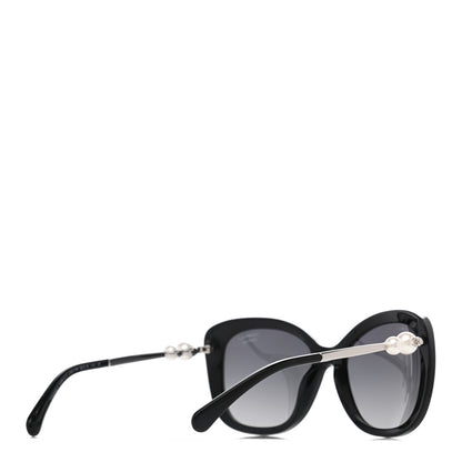 Chanel Acetate Pearl Sunglasses Black 4 of 7