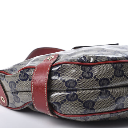 Gucci Crystal Monogram Voyager Bag Red 5 of 9