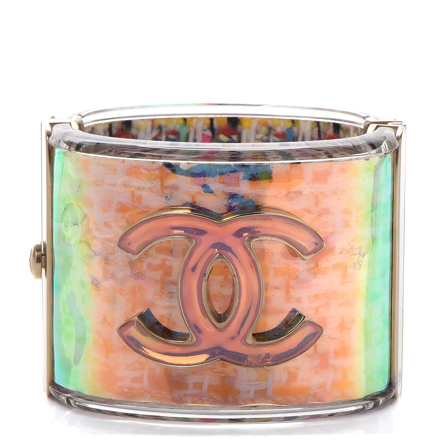 Chanel Resin Tweed CC Bangle Multicolor 1 of 5