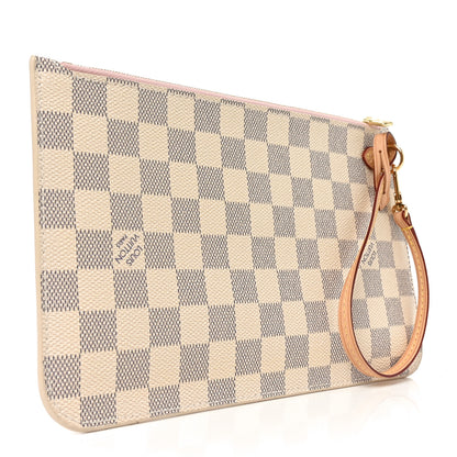 Louis Vuitton Damier Azur Neverfull MM GM Pochette  Rose Ballerine 3 of 6