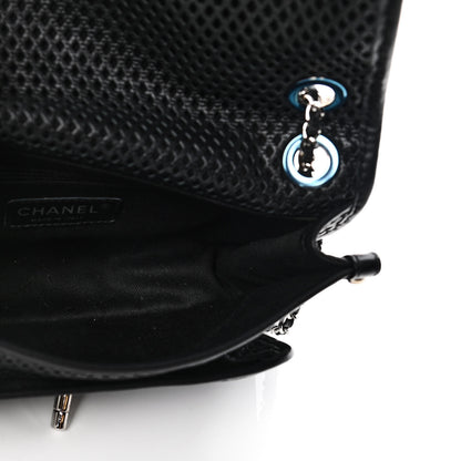 Chanel Metallic Perforated Calfskin Small Up In The Air Flap Black 5 of 5