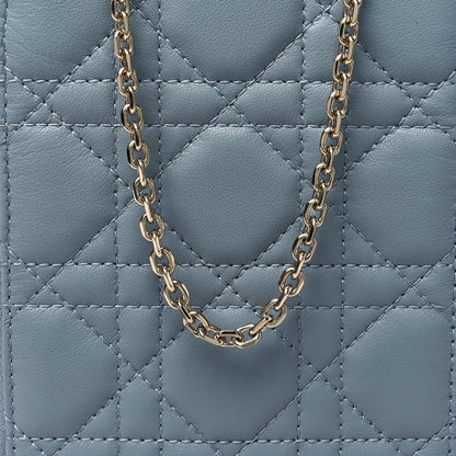 Christian Dior Lambskin Cannage Lady Dior Phone Holder Cloud Blue 7 of 10