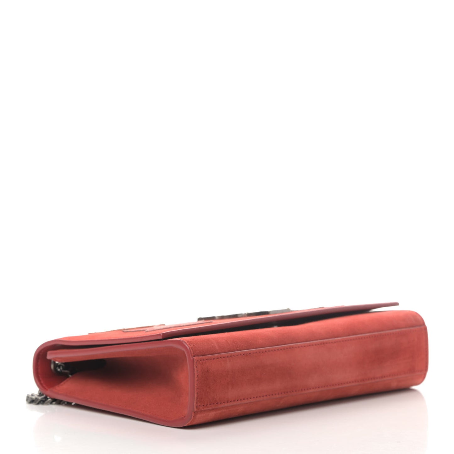 Suede Star Medium Classic Monogram Kate Satchel Red