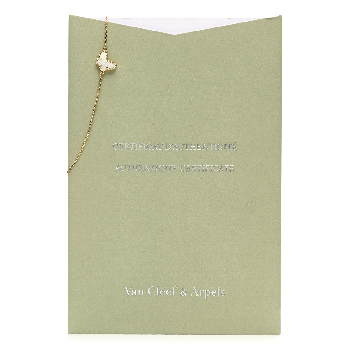 Van Cleef & Arpels 18K Yellow Gold Mother of Pearl Sweet Alhambra Butterfly Bracelet 4 of 4