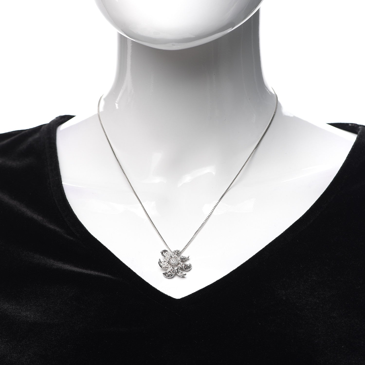 John Hardy Sterling Silver 18K Yellow Gold Ayu Flower Pendant Necklace 2 of 6