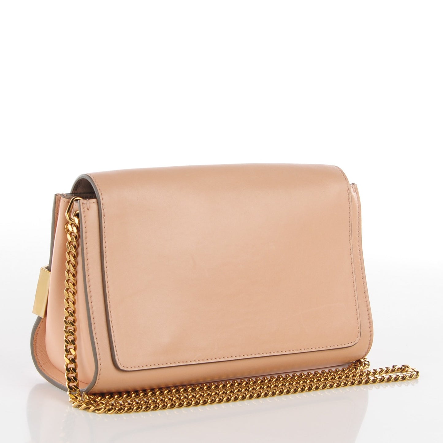 Nappa Medium Elle Chain Clutch Blush Nude