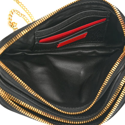 Valentino Garavani Grainy Calfskin VLogo Double Zip Camera Crossbody Bag Black 6 of 10