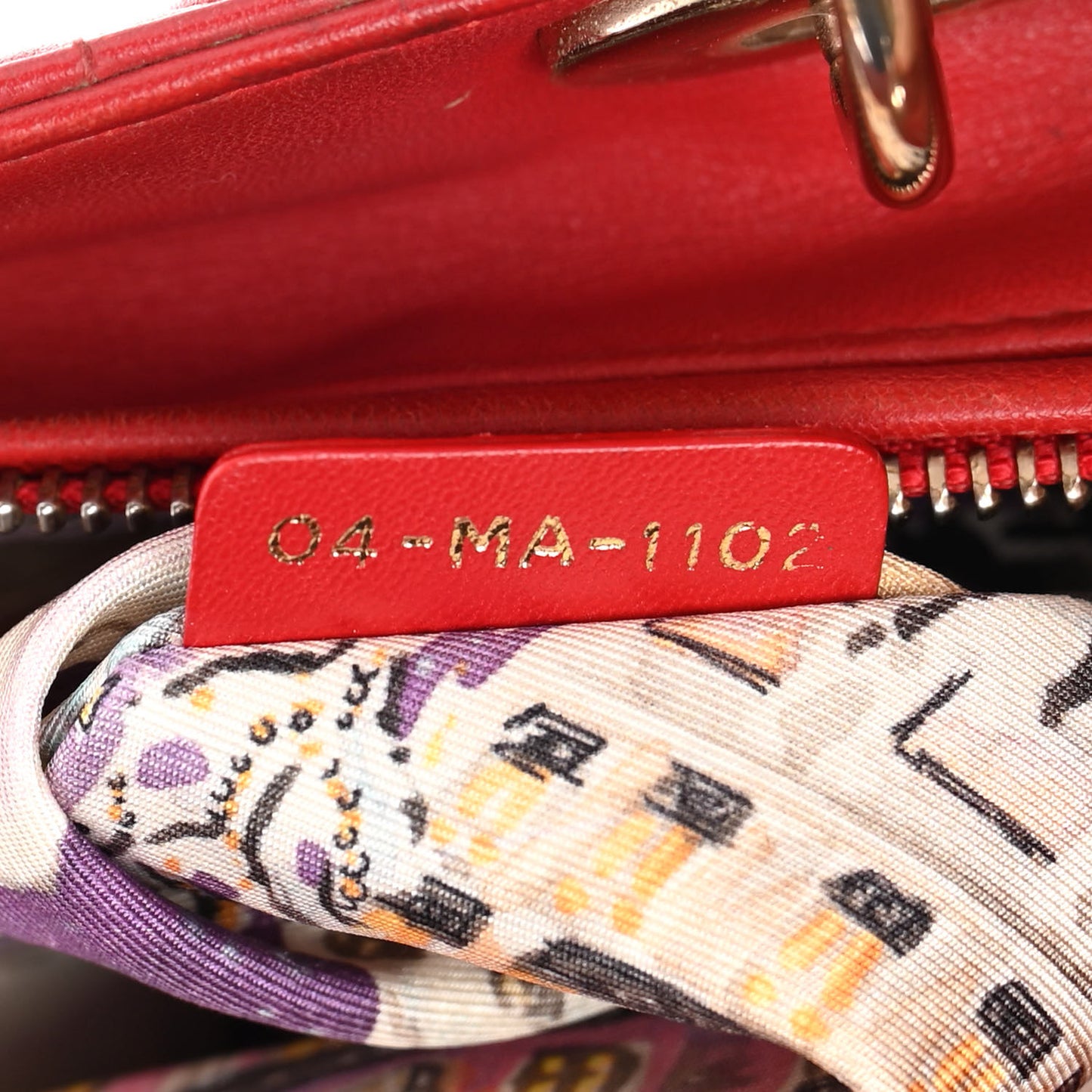 Lambskin Cannage Medium Lady Dior Red