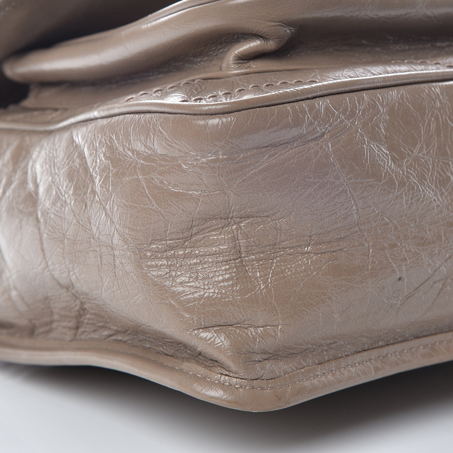 Saint Laurent Crinkled Calfskin Matelasse Monogram Medium Niki Chain Satchel Light Taupe 10 of 10