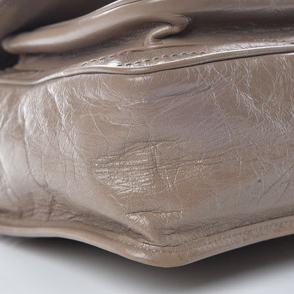 Saint Laurent Crinkled Calfskin Matelasse Monogram Medium Niki Chain Satchel Light Taupe 10 of 10