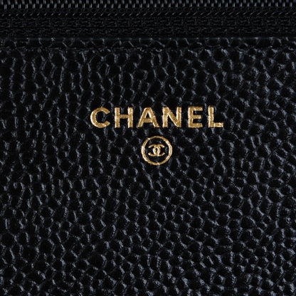 Chanel Caviar Quilted Wallet On Chain WOC Black 6 of 8
