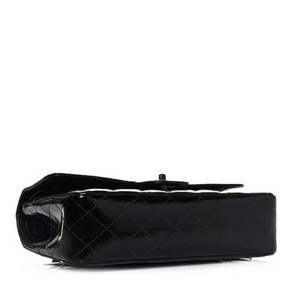 Chanel Patent Quilted Medium Double Flap So Black 4 of 13