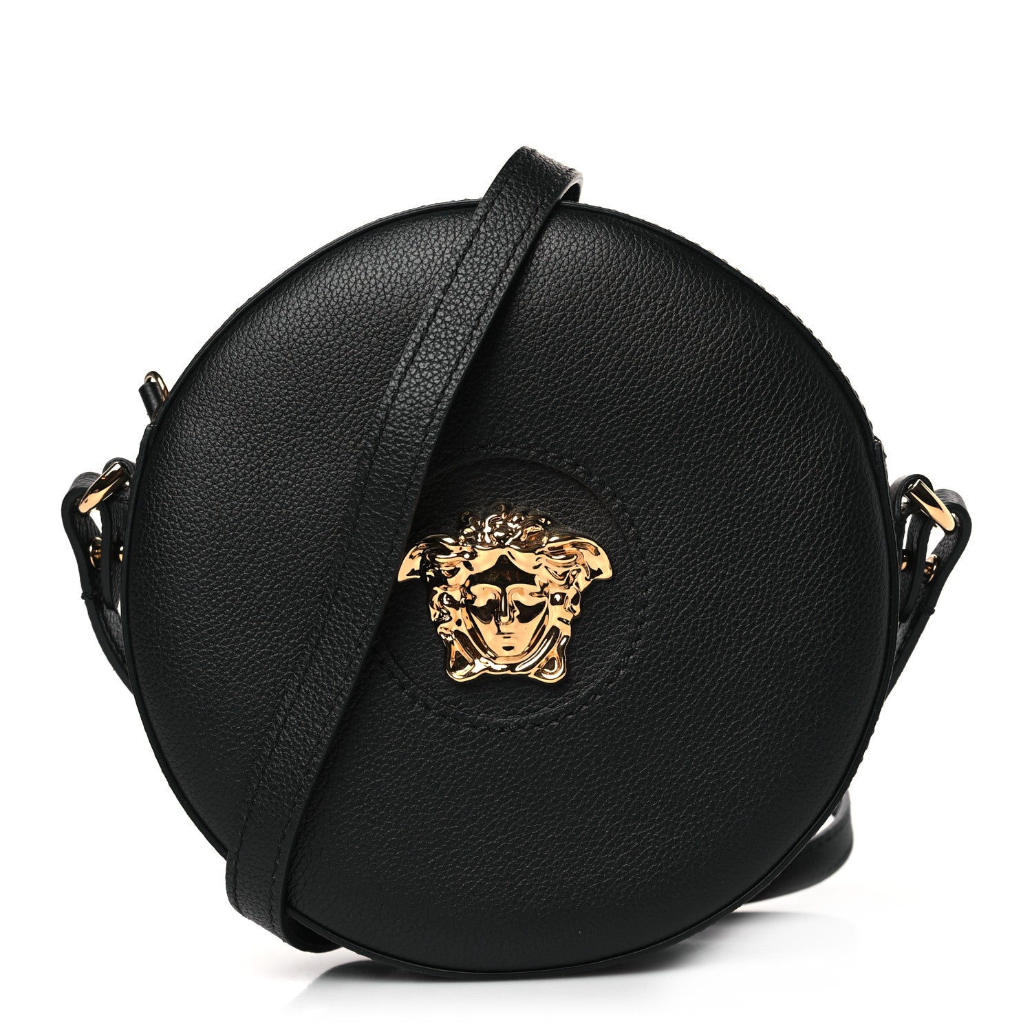 Versace Calfskin La Medusa Round Camera Bag Black 1 of 8