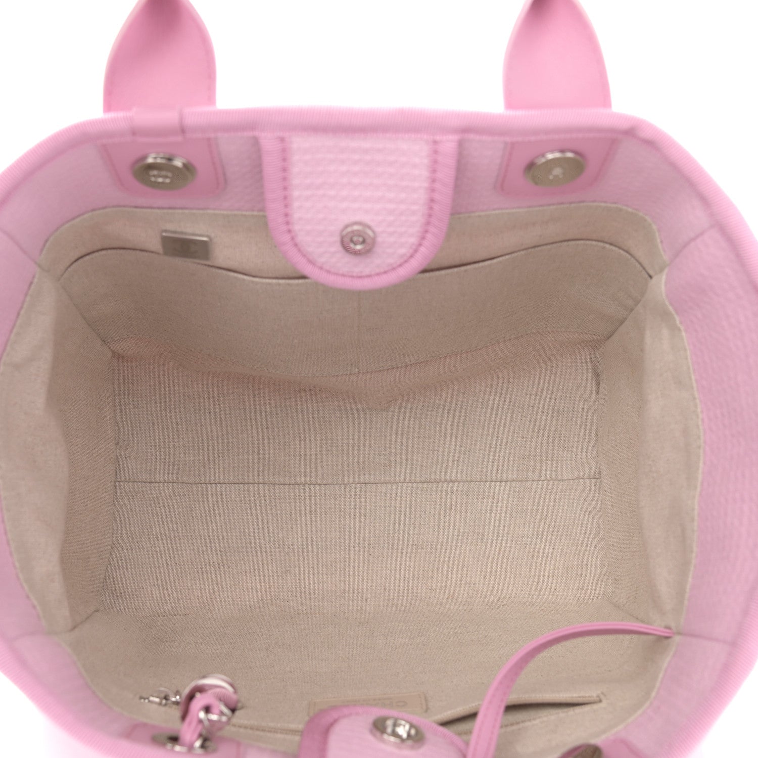 Chanel Mixed Fibers Small Deauville Tote Pink 6 of 11