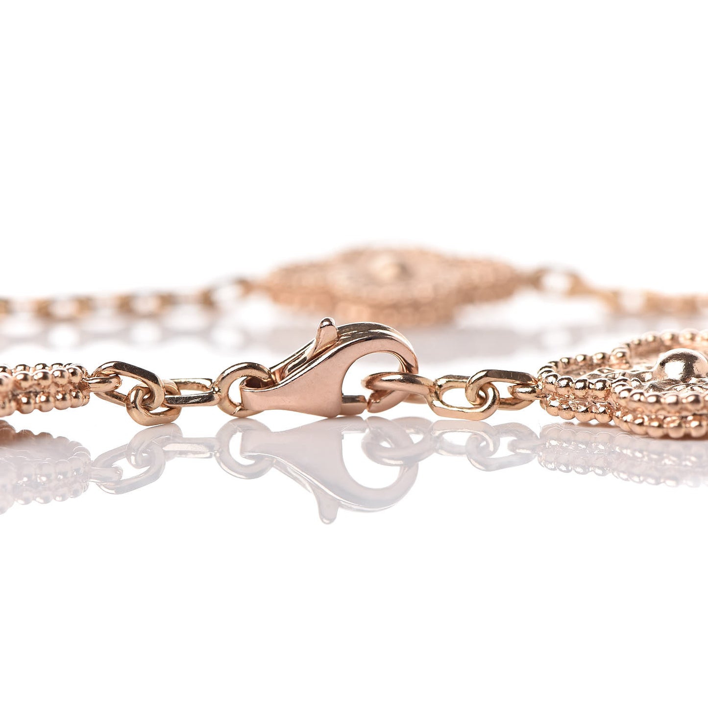 18K Rose Gold 5 Motifs Vintage Alhambra Bracelet